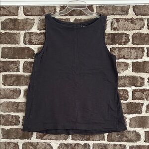 Loft, charcoal gray top